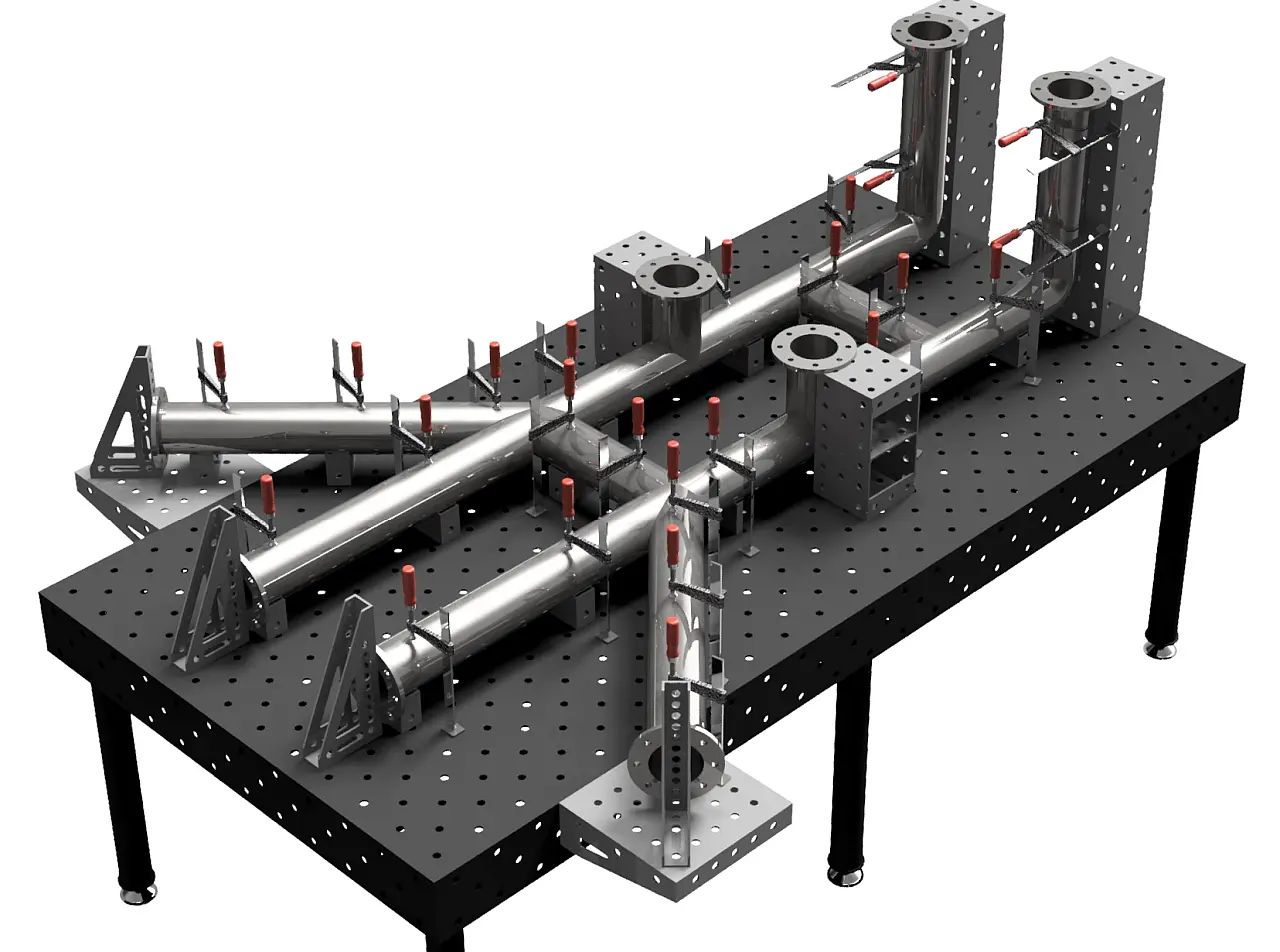 Meja Las Modular untuk las pipa